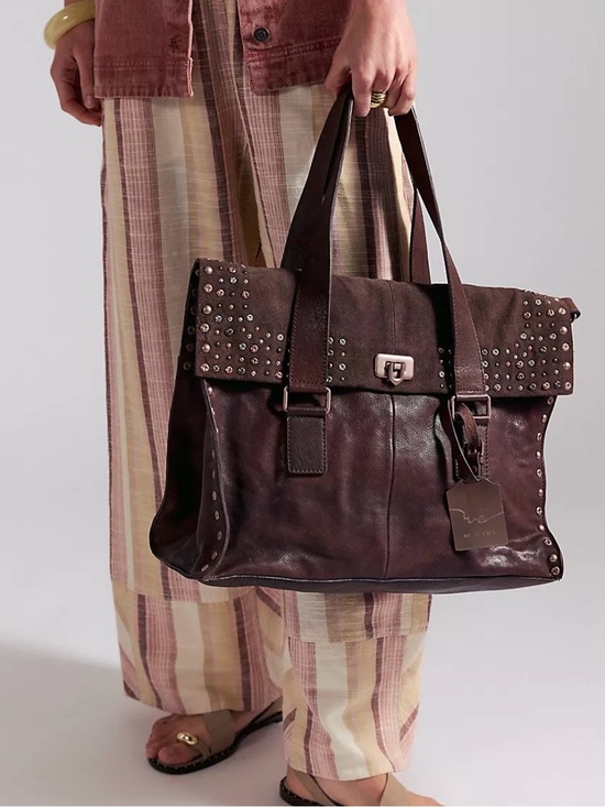 Free People Handbags - We The Free Shay Stud Tote. Genuine Leather and Suede. Like New!